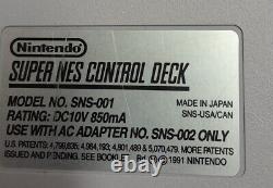 Super Nintendo Système De Divertissement Orig Snes Console Sns-001 Jeu Vidéo Bundle
