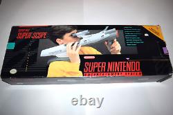 Super Scope Light Gun Controller Super Nintendo Snes Système Complet Dans La Boîte