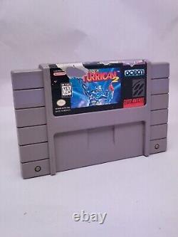 Super Turrican II 2 (SNES, 1995) Cartouche Seule Authentique Testée & Fonctionnelle JEU RARE