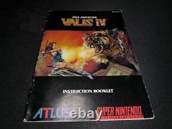 Super Valis IV 4 Cartouche authentique Super Nintendo SNES EXMT + manuel + DC