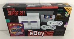Système De Console De Super Nintendo Snes En Boîte Mario Paint Cib 100% Complete Nr Mint