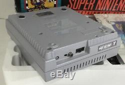 Système De Console Super Nintendo Snes Cib 100% Complet + Mario Kart + World Nice