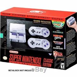 Système De Divertissement Snes Super Nintendo Console Classic Edition Genuine
