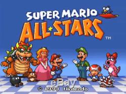 Système De Jeu De Console Super Nintendo Snes Ensemble Gris Avec Super Mario All-stars