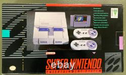Système Super Nintendo SNES Console Set Complet dans sa Boîte, Jeu Vidéo Vintage