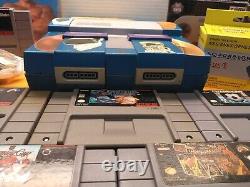 Système Super Nintendo SNES avec 12 jeux 2 manettes Sports