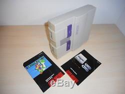 Système Super Nintendo Snes Console Ensemble De Contrôle D'origine Deck Cib Boxed Bundle