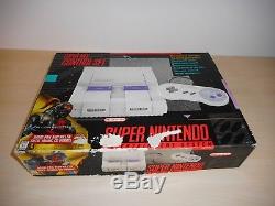 Système Super Nintendo Snes Console Ensemble De Contrôle D'origine Deck Cib Boxed Bundle