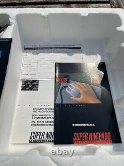 Système de console Super Nintendo SNES, Complet dans sa boîte d'origine Mario Kart, Manuels