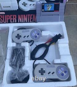 Système de divertissement Super Nintendo/SNES complet avec insertions + Mario + NTSC/USA