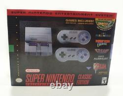 Système de divertissement classique Super Nintendo Mini authentique SNES avec 21 jeux