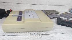 Système de jeu Super Nintendo SNES avec 5 jeux testés et fonctionnant