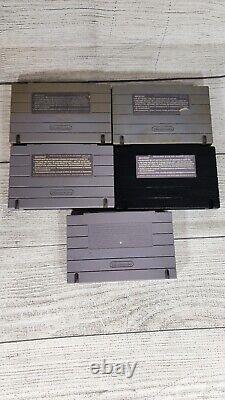 Système de jeu Super Nintendo SNES avec 5 jeux testés et fonctionnant