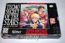 Tecmo Secret of the Stars Jeu vidéo Super Nintendo SNES Complet dans sa boîte