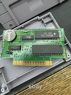 Terre Super Nintendo SNES grande boîte avec livre, petites cartes et jeu sans insert