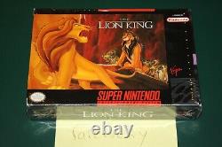 The Lion King (super Nintendo Snes) Nouveau Sealed First Print V-seam, Rare