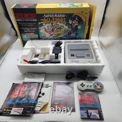 Traduction en français: Édition PAL de Super Mario All Stars pour le système de divertissement Super Nintendo (SNES)