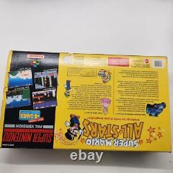 Traduction en français: Édition PAL de Super Mario All Stars pour le système de divertissement Super Nintendo (SNES)
