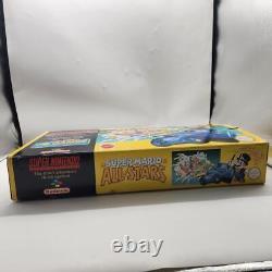 Traduction en français: Édition PAL de Super Mario All Stars pour le système de divertissement Super Nintendo (SNES)