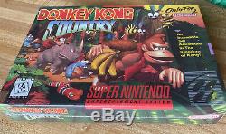 Vintage Donkey Kong Country (super Nintendo Snes) Nouveau Scellés Unopened
