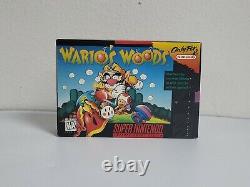 Wario's Woods Super Nintendo Super Nes Jeu Avec Poster, Boîte Et Manuel Complet