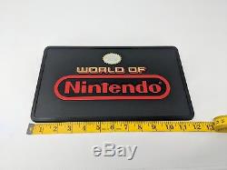 World Of Nintendo Nes Snes Etiquette Super Display Promo Promotionnelle Vtg