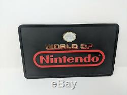World Of Nintendo Nes Snes Etiquette Super Display Promo Promotionnelle Vtg