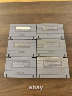 X6 Super Mario World + Super Mario All Stars Lot de jeux Super Nintendo SNES