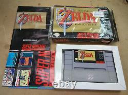 Zelda Link To The Past Super Nintendo Snes Cib Complet Dans La Boîte